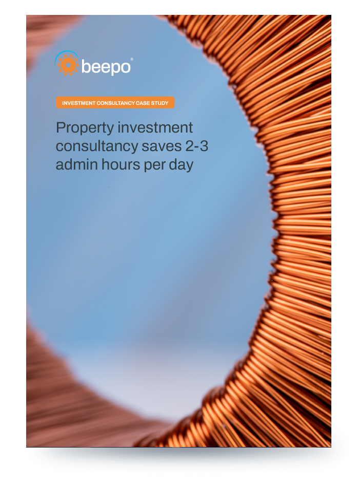 Property investment consultancy saves 2-3 admin hours per day