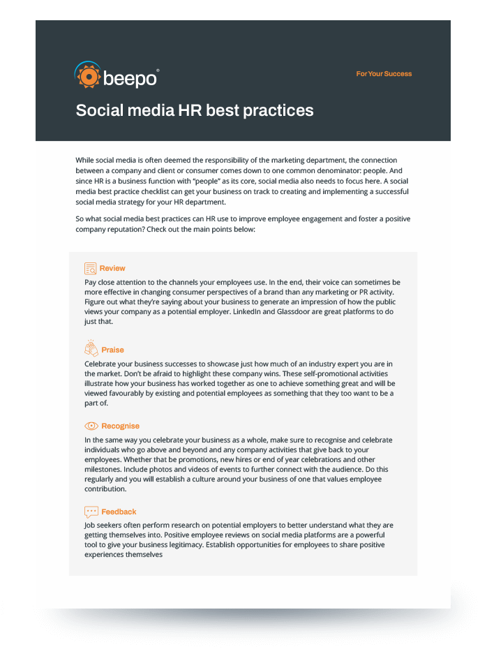 Social media HR best practices