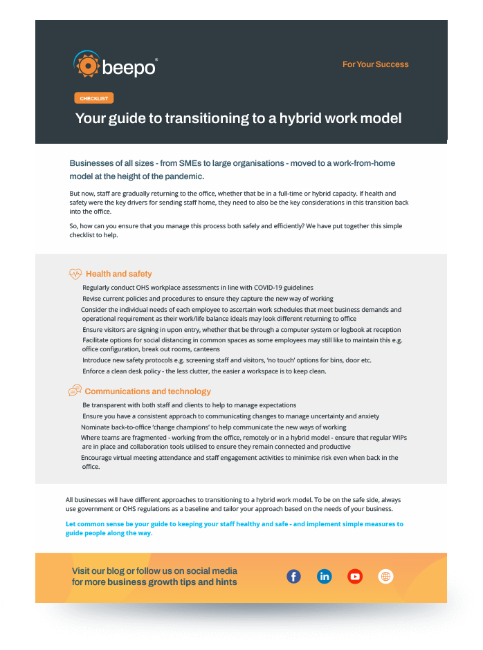 Your guide to transitioning to a hybrid work model