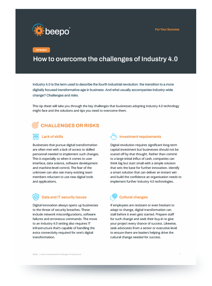 How to overcome the challenges of industry 4.0: tip sheet